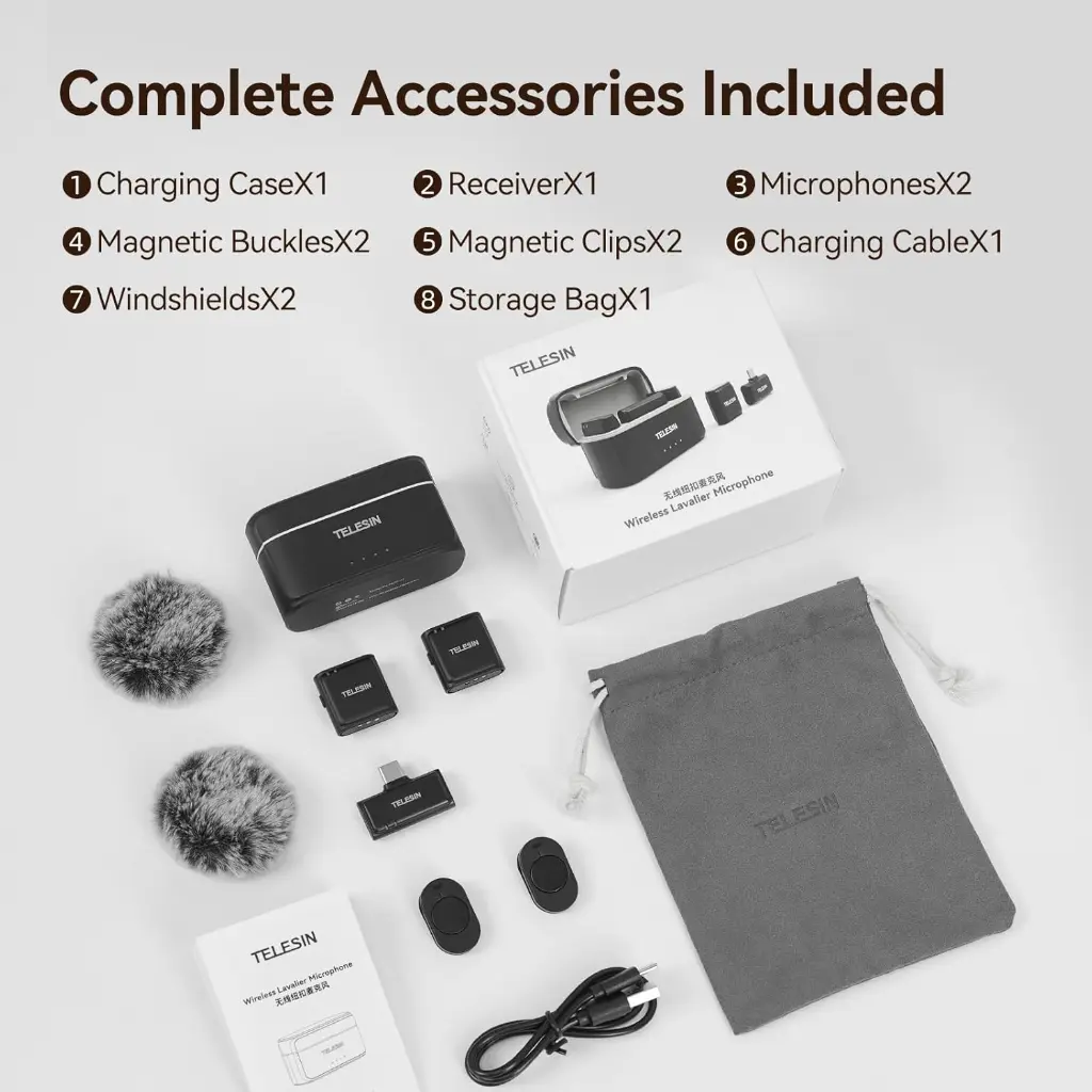 配信機器・PA機器・レコーディング機器 TELESIN Wireless Lavalier Microphone 6146Gp5MeoL._AC_UF350,